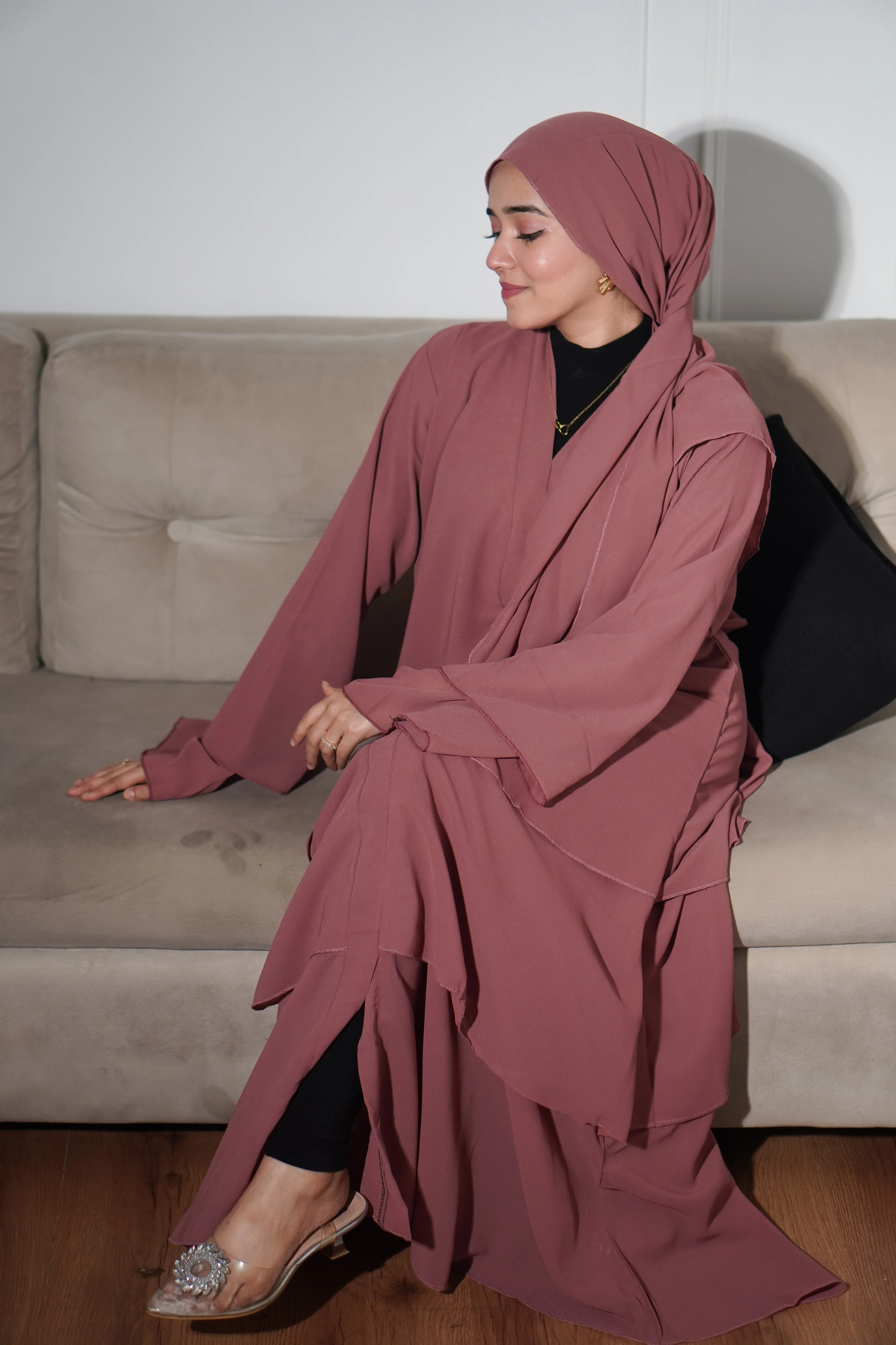 SERENE LAYERED ABAYAH - RUSTIC - Image 3