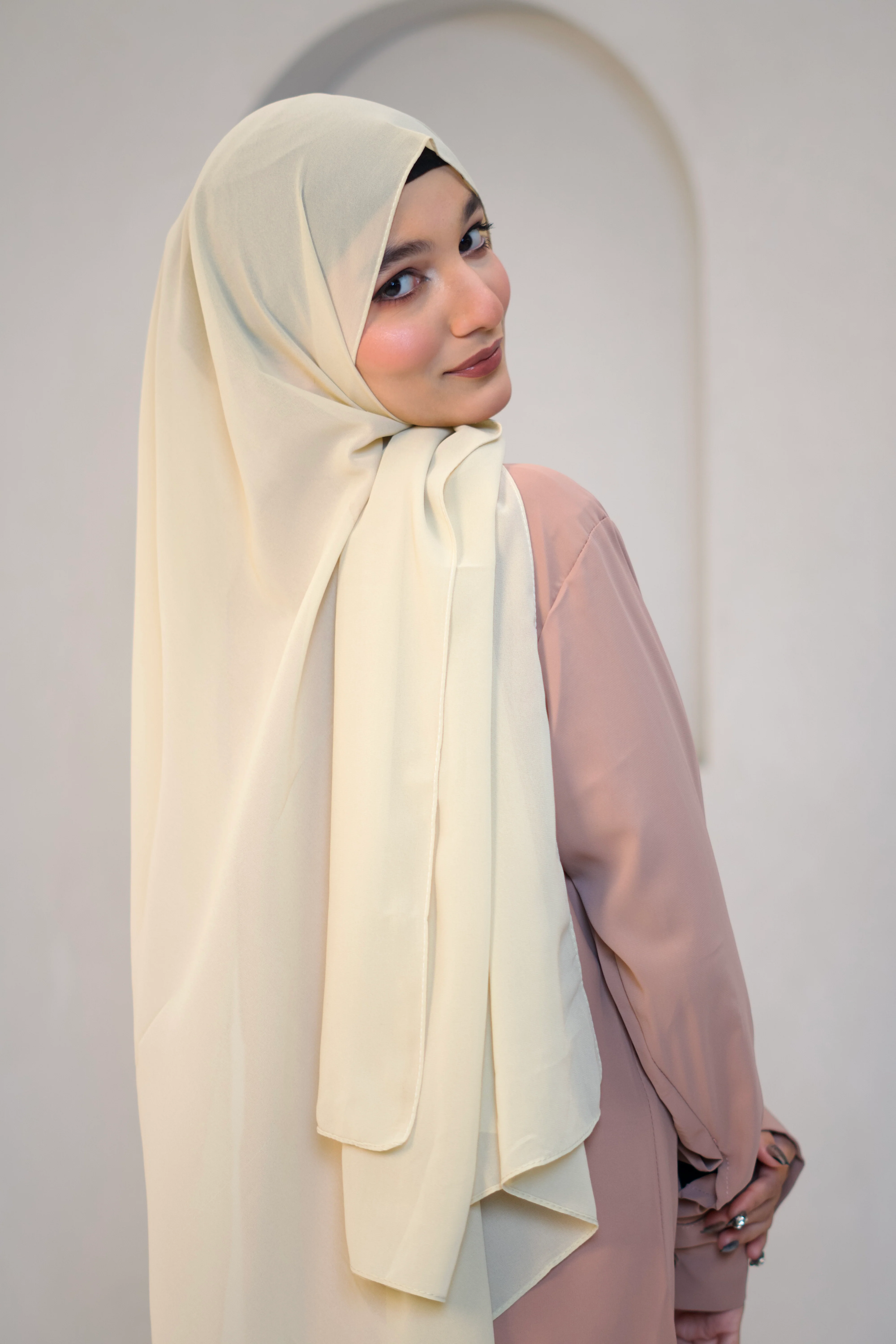 Modest Shirt Dress - Blush Pink - Image 8