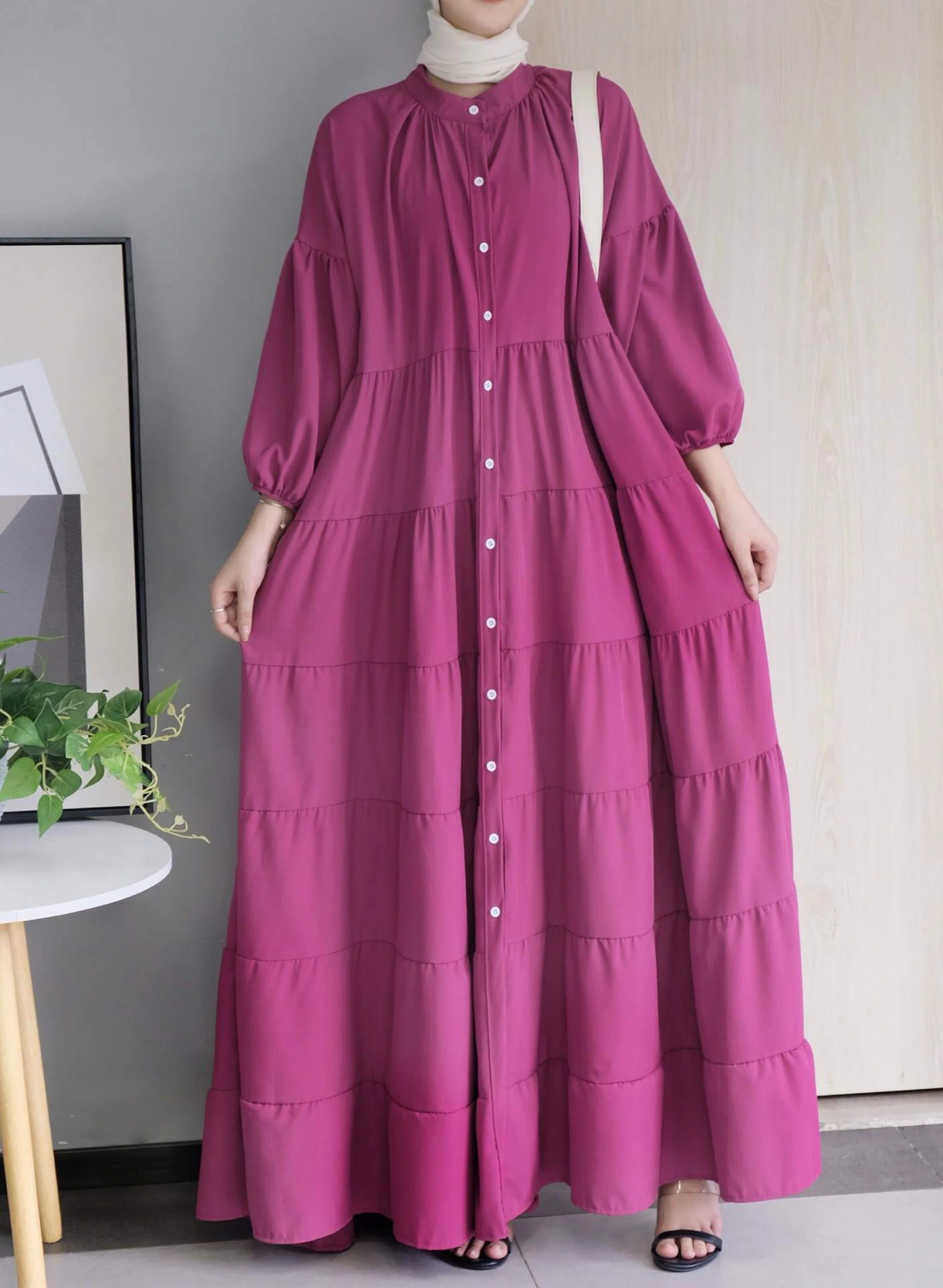 Solid Maxi Dress - Image 2