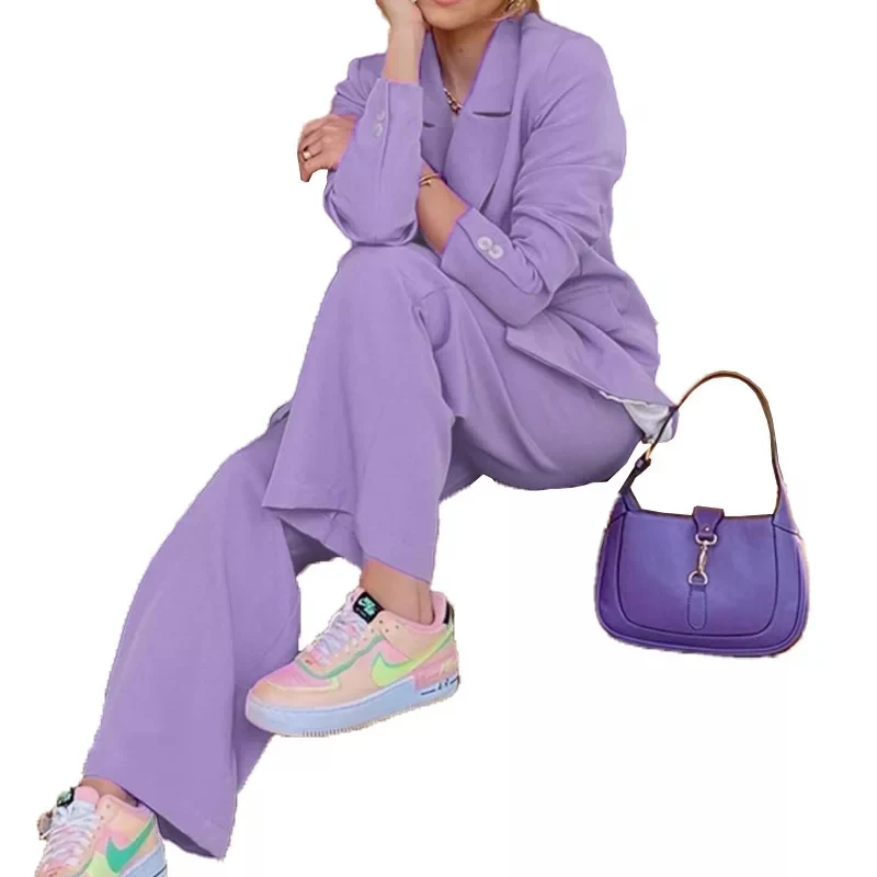 Stylish Business Suit for Women - LILAC - Image 4