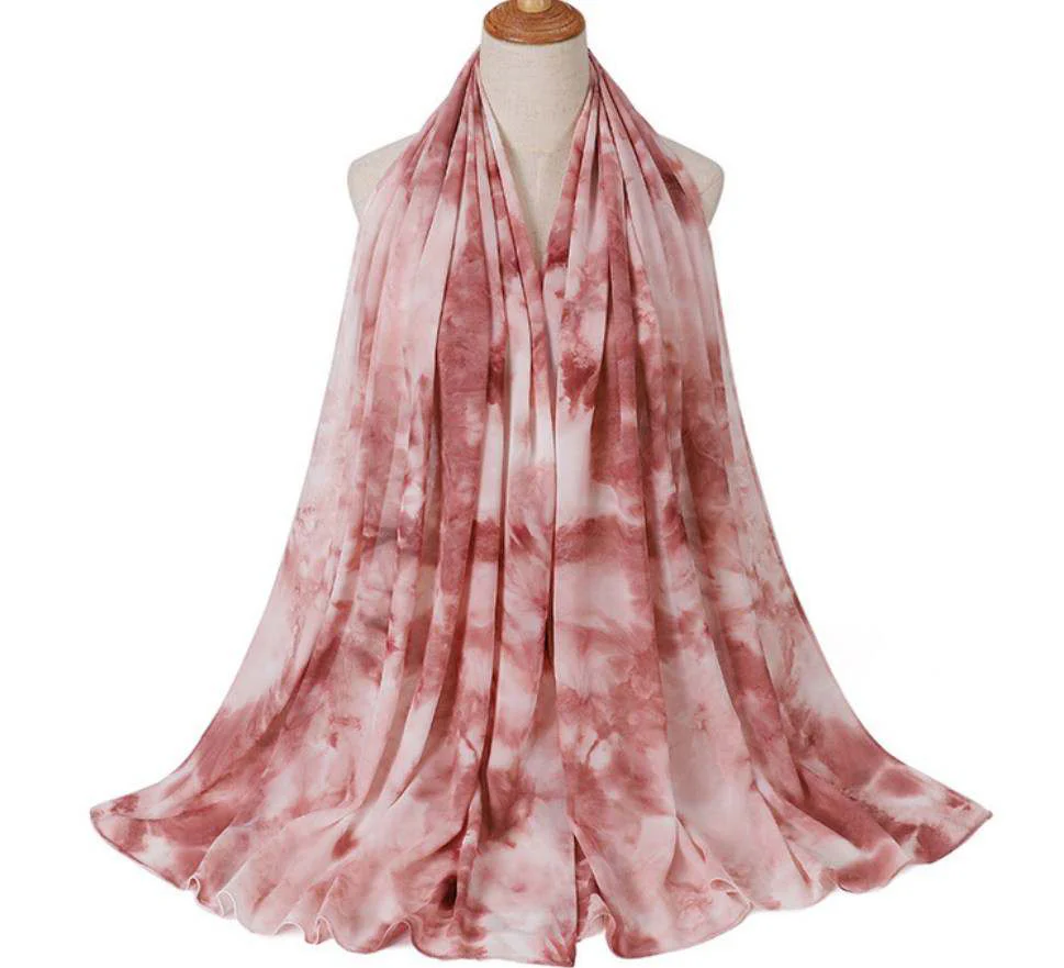 Tie Dye Hijab – Chiffon Scarves – Shade 12