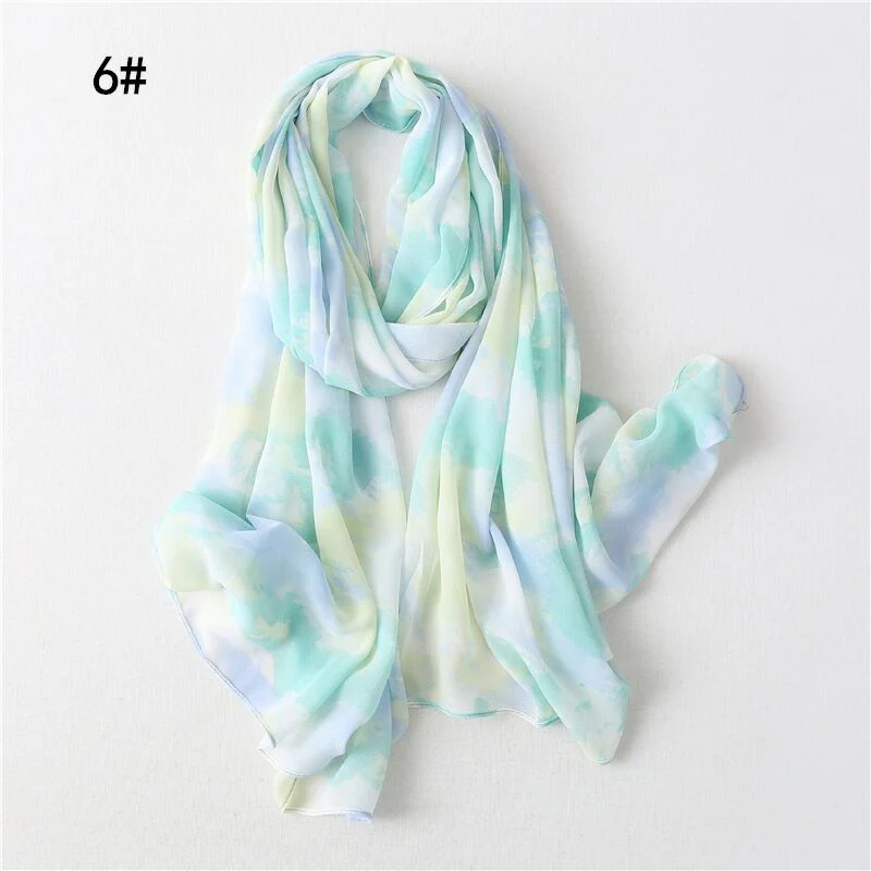 Tie Dye Hijab – Chiffon Scarves – Shade 6