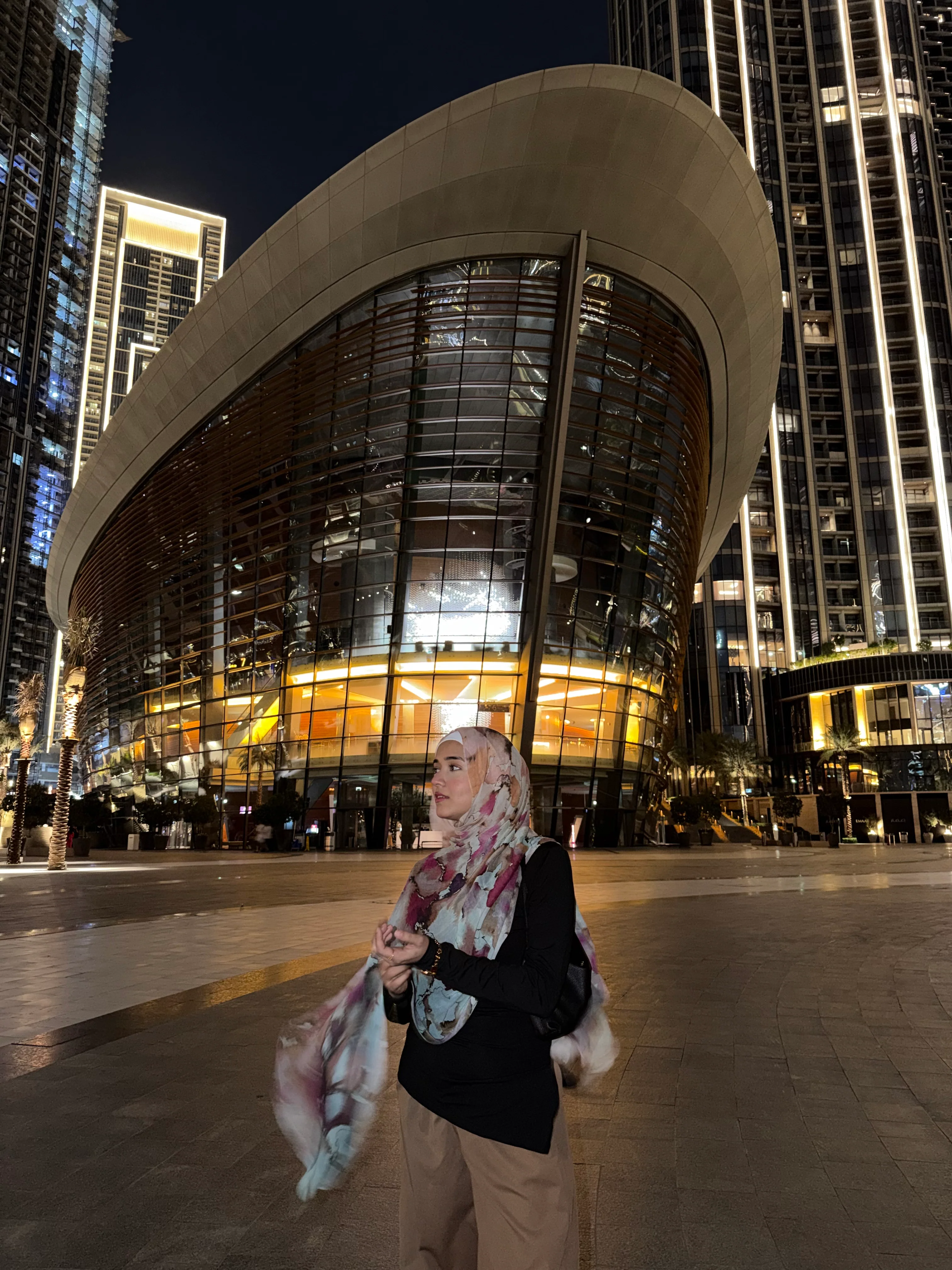 Watercolor Printed Modal Hijab - Image 3