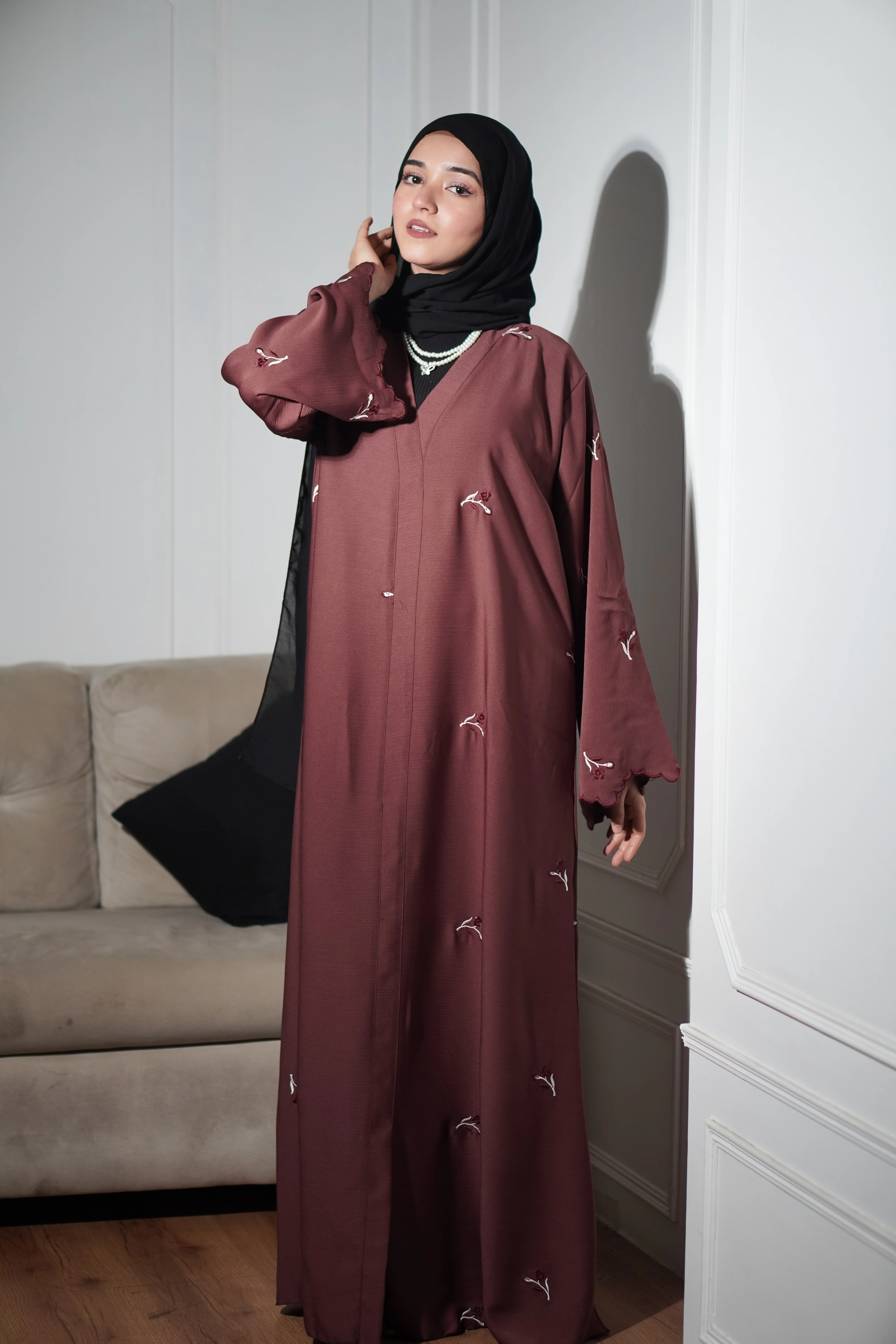 Zam Zam Abayah - Rustic Maroon